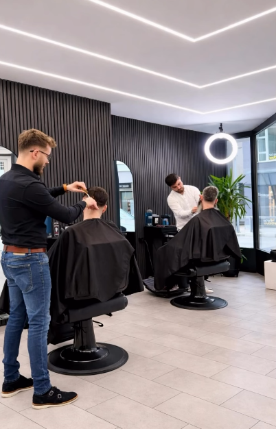 Arbeit aus dem Allin Barbershop